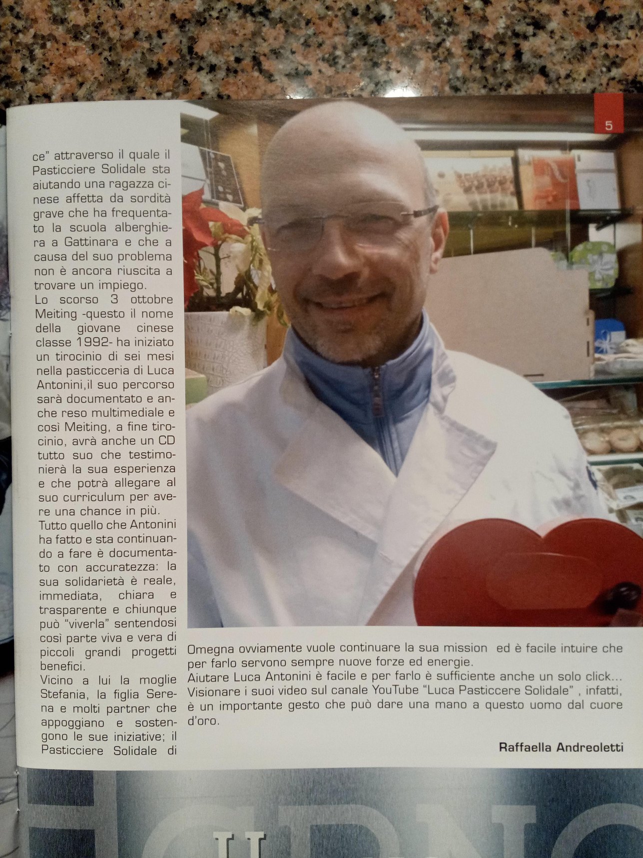 Luca Antonini PASTICCERE SOLIDALE 